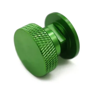 Sujetadores personalizados de fábrica Tornillos de torno CNC nuevos usados Tornillos de casco de aleación de aluminio Anodizado Verde Negro