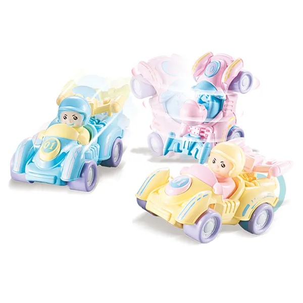 이청 공장 저렴한 3 색 플라스틱 만화 장난감 자동차 아기 장난감