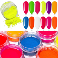 Poudre photoluminescente UV, pigment fluorescent de couleur néon pour aquarelle, vernis à ongles, résine époxy