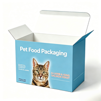Boîte de rangement pour aliments pour animaux de compagnie en papier blanc, impression numérique, avec logo de marque, pour la vente au détail de viande séchée, fruits, légumes, friandises pour animaux de compagnie