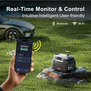 Station d'alimentation portable d'urgence 2048Wh 2400W à onde sinusoïdale pure, technologie MPPT, compatible solaire 400W et voiture, avec application - Product Image 4