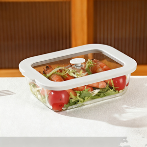 Recipiente Rectangular de Vidrio para Preparación de Comidas con Tapa de Vidrio - Caja de Almacenamiento Hermética para Cocina, Apta para Congelador (Compatible con Horno/Microondas) - Product Image 5