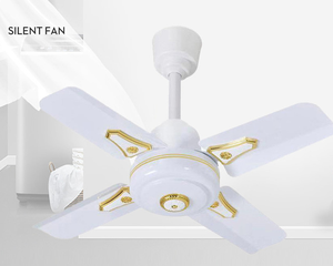 Eurotech 2025 nuevo diseño 24 pulgadas ventilador de techo blanco cuatro <span class=keywords><strong>bades</strong></span> de Metal Industrial eléctrico Mini ventilador de techo decorativo Home Hotel - Product Image 4