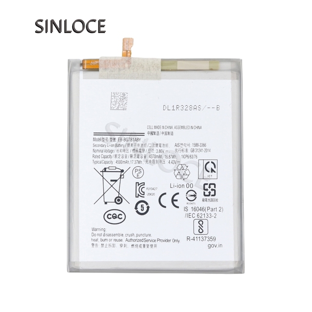 SINLOCE Wholesale High Quality Production Mobile Cell Phone Battery Factory for Samsung S20FE EB-BG781ABY