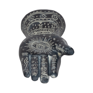 Statuetta in Resina a Forma di Mano con Tatuaggi, Simboli Artistici per Decorazione Casa, Ufficio, Bagno, Soggiorno, Esposizione su Scaffale - Product Image 6