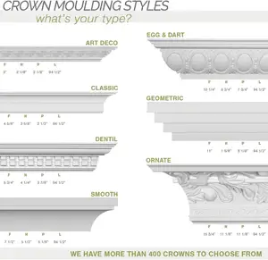 Luxury House Decorative Mouldings for Mirrors Wall Frame PU Coving Cornice Moulding Ceiling Coving Designs