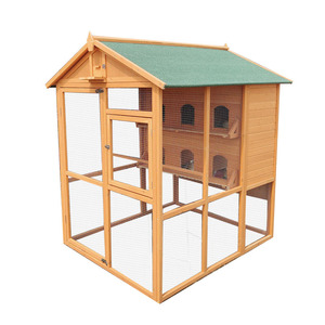 Grande <span class=keywords><strong>volière</strong></span> en bois de sapin durable et économique avec <span class=keywords><strong>filet</strong></span> de protection <span class=keywords><strong>pour</strong></span> oiseaux - Product Image 1