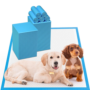 Vente en gros usine, échantillon gratuit, logo personnalisé, taille personnalisée, tapis absorbants jetables pour animaux de compagnie avec bande adhésive, tapis d'apprentissage pour chiens bleus - Product Image 3