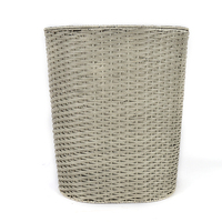 Lot de 9 paniers à linge ovales en rotin PE tissé avec couvercle en métal pour salle de bain Vente en gros personnalisé Extra Large
