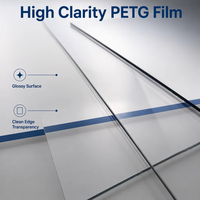 Rouleau de film PETG transparent 0,75 mm 800 mm pour thermoformage, impression UV, application légère, 20 mm, usage médical, y compris découpe et moulage
