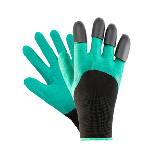 Gants de jardinage en nylon tricoté enduit de nitrile, imperméables, pour creuser, planter, usage domestique et de jardin - Product Image 5