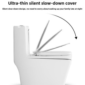 Hiện đại mới đơn giản hộ gia đình phòng tắm nhà vệ sinh một mảnh <span class=keywords><strong>Siphon</strong></span> bơm ống lớn tiết kiệm nước màu S-trap nhà vệ sinh cho biệt thự - Product Image 4