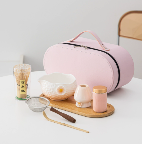 Conjunto de dos piezas de cerámica naranja