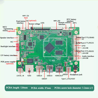 Pièces d'ordinateur RK3566 Carte mère 3.5 pouces, Edge Computing pour la reconnaissance faciale, étiquette numérique, carte mère commerciale