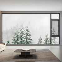 Fenêtre à battant horizontal 120 Slim Frame en alliage d'aluminium, insonorisée, avec verre trempé Low-E à haute transmission, magnétique, pour villa