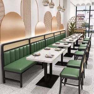 Set di Divani, Tavoli e Sedie in Ferro Battuto di Lusso con Piano in Marmo per Ristoranti in Stile Occidentale, Caffetterie Industriali, Negozi di Tè al Latte e Bar Cocktail - Product Image 4