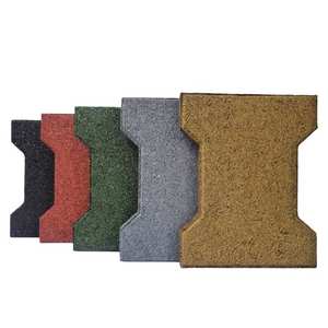 Pavés en caoutchouc de miette de forme de Dogbone de Supersafe robuste conception de verrouillage facile pour l'amusement de champs d'athlétisme de sentiers de marche - Product Image 5