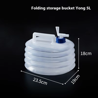 Seau à eau pliable en plastique de qualité alimentaire avec robinet, conteneur de stockage d'eau portable pour la maison, les situations d'urgence, le camping, les voyages en plein air