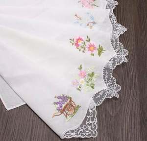 Meilleures ventes de serviettes Vintage <span class=keywords><strong>en</strong></span> coton pour femmes, mouchoir brodé <span class=keywords><strong>en</strong></span> dentelle papillon fleur, <span class=keywords><strong>tissu</strong></span> assorti, Portable dame, 2019 - Product Image 3