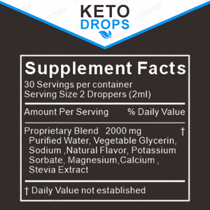 טיפות דיאטה קטוגנית של אמז פרייבט לייבל עם קטונים אקסוגניים, משפר תיאבון ומטבוליזם, תוסף קטונים בטעם פטל - Product Image 2