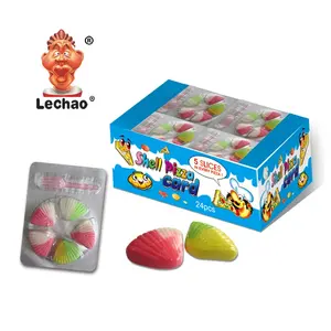 Wholesale Assorted Fruit Flavor Halal Jelly Candy Sweet Shell Gummies Shell Shape Gummy Candy