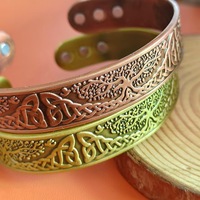 Bracelet ouvert magnétique vintage PFT Tree Life en alliage de zinc électroplaqué, tendance, personnalisé, puissance de la santé, style punk, simple