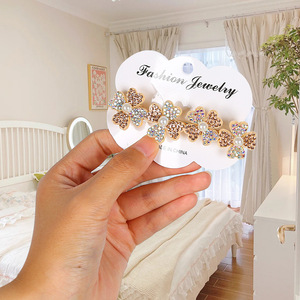 Pinza para el pelo de moda con diamantes de imitación de 12 cm, clip de resorte, accesorio diario para mujer, hecho en China - Product Image 2
