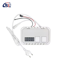 Désembueur intelligent 220V 5A 60W avec grand bouton, capteur tactile couleur unique, affichage LED de l'heure et de la température, IP22, détection 1,5m-3m