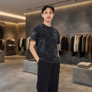 เสื้อยืดทรงบ็อกซี่ ย้อมสีแบบแอซิดวอช ผ้าหนา 230gsm 100% คอตตอน ผลิตในประเทศไทย - Product Image 2