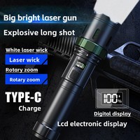 Lampe torche rechargeable ultra-lumineuse de style nouveau, compacte, multifonctionnelle, pour situations d'urgence, longue autonomie 200-500m