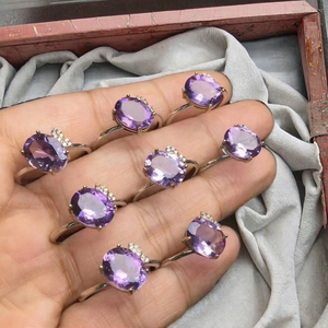Moyu Jewelry S925 Sterling <b>Silver</b> Gold Plated Amethyst Gemstone <b>Ring</b> Trendy Everyday Wear Women's Custom Wholesale - Product Image 3