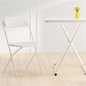 Muestra Gratis, Precio Económico, 10 Sillas Apilables, Fácil Almacenamiento, Resistentes, Portátiles, Blancas, Sillas Plegables Usadas para Bodas al por Mayor - Product Image 5