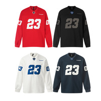 Veste de baseball unisexe brodée à motifs numérotés, col en V, manches longues, chemise athlétique, streetwear décontracté, tenue d'entraînement, SW0909
