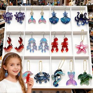 Moldes <span class=keywords><strong>de</strong></span> Silicona para Llaveros y Pendientes con Forma <span class=keywords><strong>de</strong></span> Animales Marinos, Estrellas <span class=keywords><strong>de</strong></span> <span class=keywords><strong>Mar</strong></span>, Delfines y Caballitos <span class=keywords><strong>de</strong></span> <span class=keywords><strong>Mar</strong></span>, para Manualidades con Resina, Joyería y Colgantes - Product Image 6