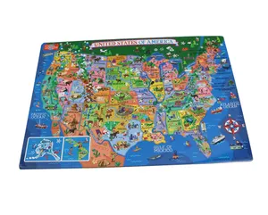 Personalized Custom United States Map Puzzle Custom Print Paper Magnetic Jigsaw Puzzles Kids Toys