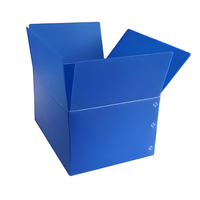 Usine meilleur prix PP Poly carton boîte pliable en plastique ondulé chiffre d'affaires étui d'expédition bacs de Transport avec fermeture à bande magique