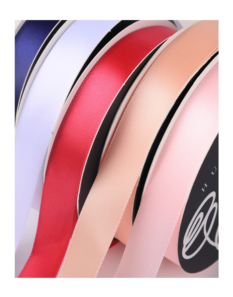 Shuangmian 2cm High Quality Luxury Warm Brown Polyester Waterproof Satin Ribbon Custom Decorative Valentine's Day Gift Wrapping