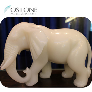 Fabrika Fiyat Oyma Saf Beyaz Mermer Onyx Fil Heykelleri - Product Image 3