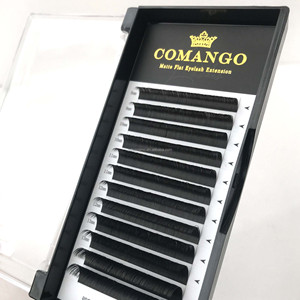 ขนตาปลอมแบบเส้นต่อเส้น สีเทาด้าน รูปทรงวงรีแบน ขนาด 8-15 มม. ปลายแยก นุ่มมาก ดูเป็นธรรมชาติ ขนตาปลอมแบบคลาสสิก - Product Image 1