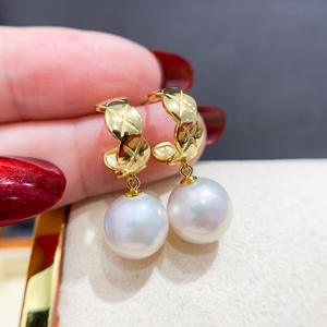 อุปกรณ์ทำต่างหูเงินแท้ S925 สำหรับประดับมุก แฟชั่นเครื่องประดับเงิน ต่างหูแบบติดหู พร้อมลูกปัดกลมขนาด 9-15 มม. รุ่น 22044 ฐานเปล่าสำหรับต่างหู - Product Image 1