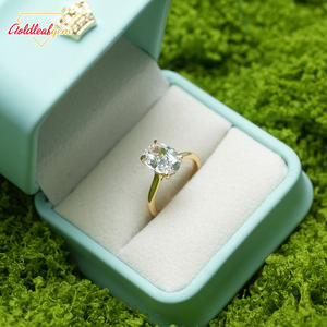 Diamante Cultivado en Laboratorio de Corte Ovalado de 8 Quilates Personalizado, Oro Amarillo de 18k, Color DEF, Certificado IGI, para Boda, para Mujer - Product Image 1