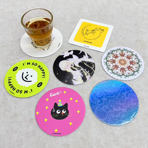 Custom Absorbent Coaster Paper Hotel Restaurant Disposable Round Square Paper Coaster Bar Ktv Beer Coffee Coaster Mat With Logo
