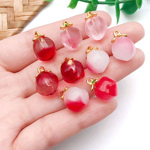 Cuentas Colgantes de Cristal Color Durazno para Accesorios de Joyería DIY, Fornituras para Manualidades con Resina Epoxi, Verano 2025, Origen Yiwu - Product Image 2