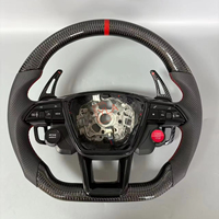 Volant LED pour AUDI RS3 RS4 RS5 SQ5 SQ7 B9, volant de course modifié en fibre de carbone avec LED