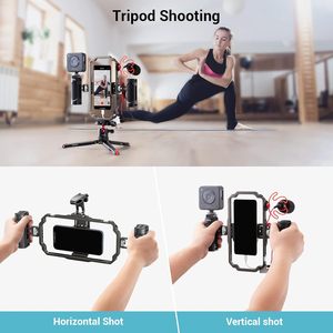 Kit de montage vidéo de téléphone universel SmallRig pour <span class=keywords><strong>iPhone</strong></span> 15 14 <span class=keywords><strong>13</strong></span> 12 <span class=keywords><strong>Pro</strong></span> <span class=keywords><strong>Max</strong></span>, <span class=keywords><strong>cage</strong></span> de téléphone portable en aluminium avec poignées, vidéo - Product Image 2