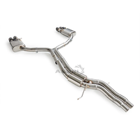 Sistema de Escape Valvetronic Catback SS304 para Audi A6 2.5 2.8 C7 2012-2018, Silenciador de Alto Rendimiento con Puntas Negras, Mejora de Rendimiento