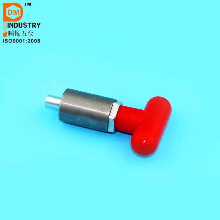 ball style weld mount retractable T handle pull pin with knob