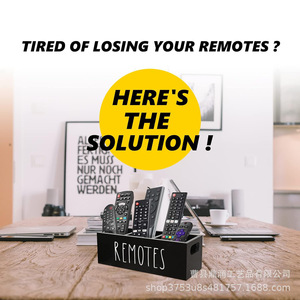 Remote Control Organizer <b>Box</b> Rectangle Black White With Partitions Desktop Storage Living Room <b>Small</b> Item Holder - Product Image 5
