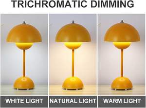 Lámpara de mesa LED de flores con control táctil de luz nocturna inalámbrica portátil moderna para exteriores al por mayor - Product Image 6