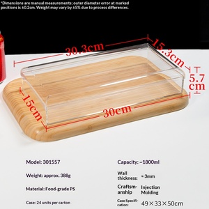 Boîte de présentation en acrylique de 30 cm en gros, boîte d'emballage transparente en plastique de qualité alimentaire, et boîte cadeau avec couvercle - Product Image 3